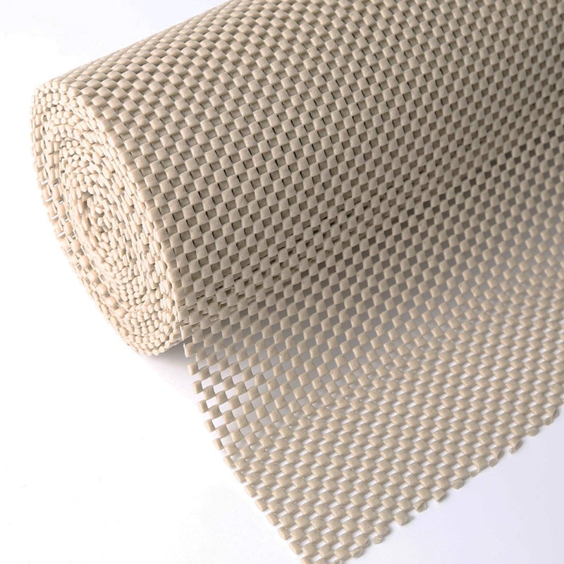 Iwtmm Shelf Drawer Liner Non-Adhesive Non Slip Durable Strong Long Size 12 in X 20ft for Drawers, Shelves, Cabinets, Storage, Kitchen and Desks, Beige - Image 1